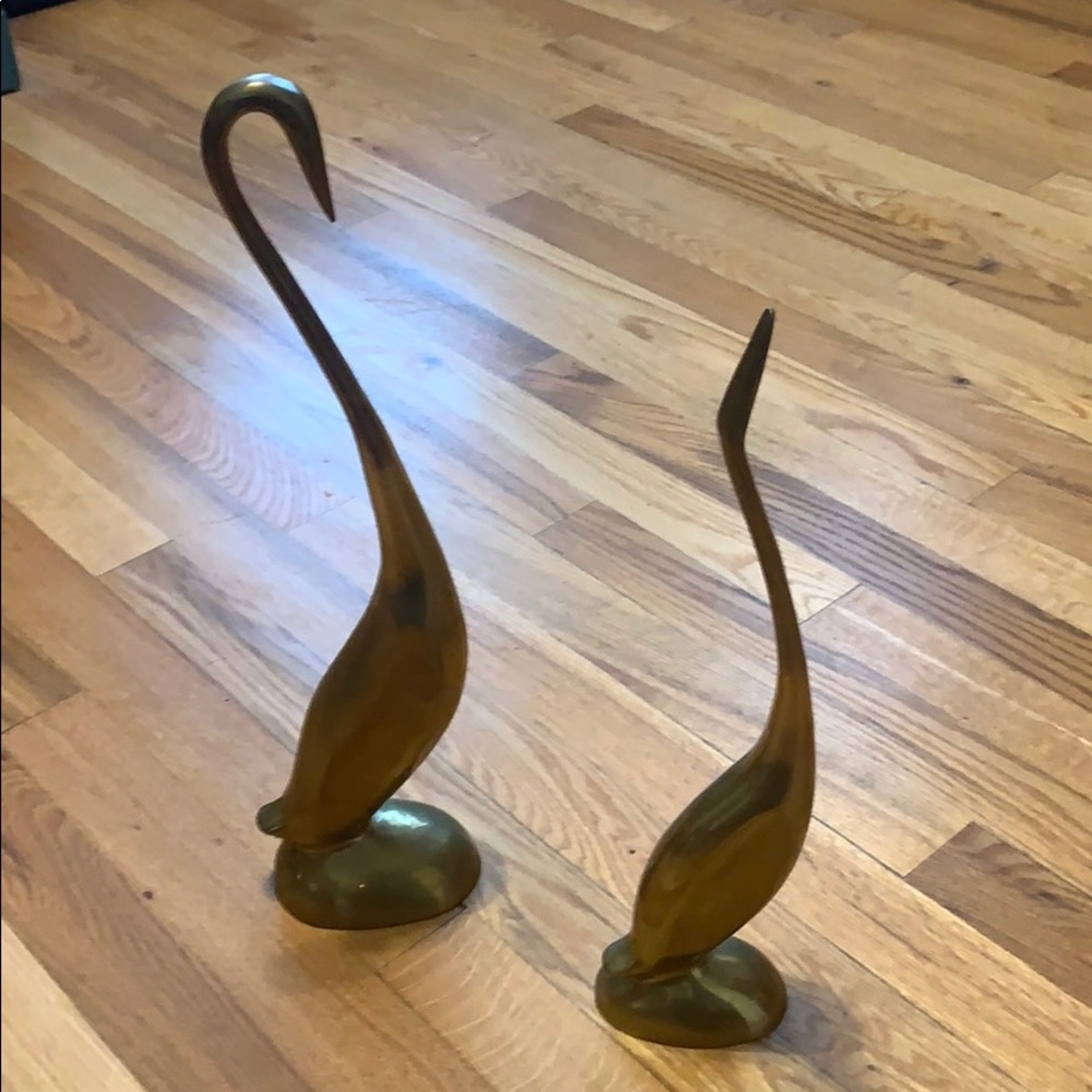 Brass Bird Pair